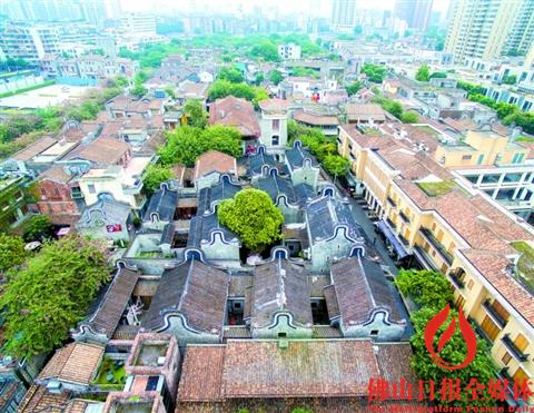 航拍岭南天地镬耳屋,传统建筑群历久弥新/佛山日报记者周春摄