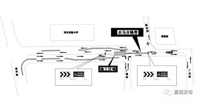 交通疏导方案 施工期间:该路段辅道停车位将暂停使用,请过往市民和